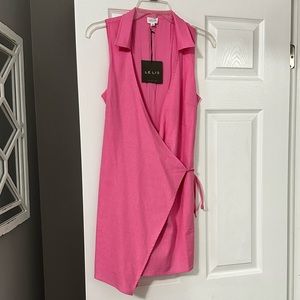 Pink Lelis Linen Dress